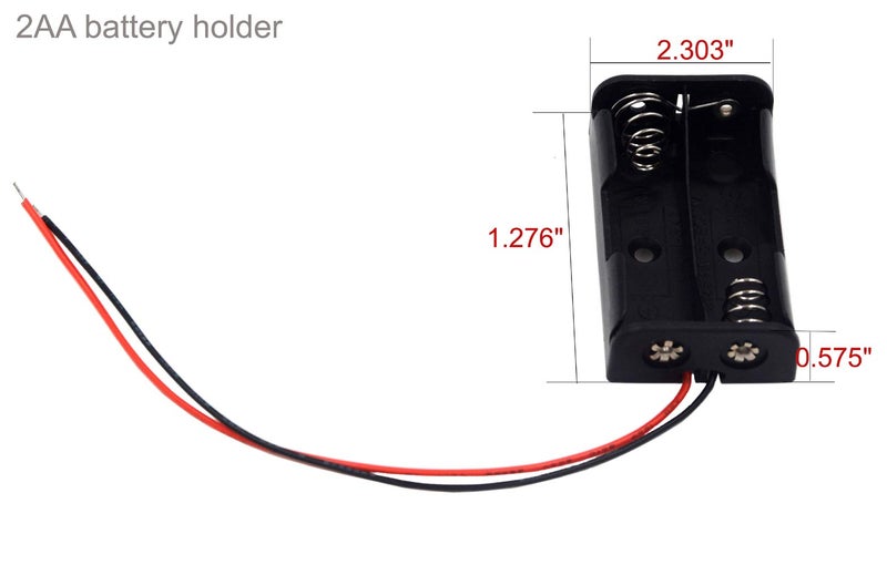 LampVPath (Pack of 4 AA Battery Holder Bundle: Single 1AA 2AA Battery Holder, 3AABattery Holder with Wire, 4AABattery Holder with Leads Wires - Image 4